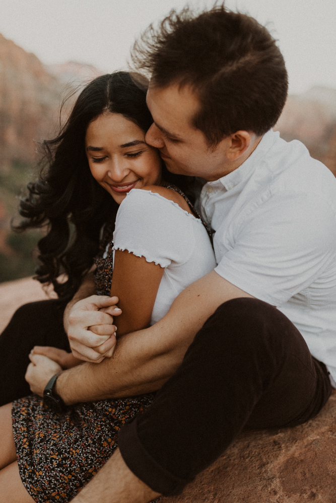 zion national park engagement photos