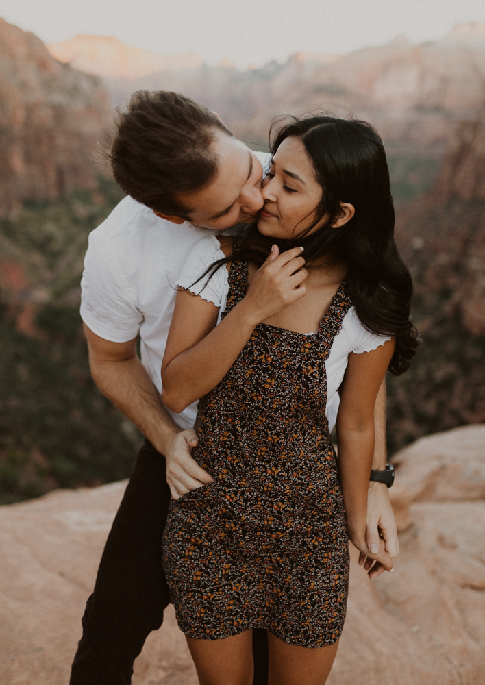 zion national park engagement photos