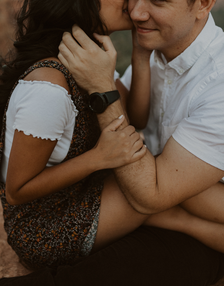 zion national park engagement photos