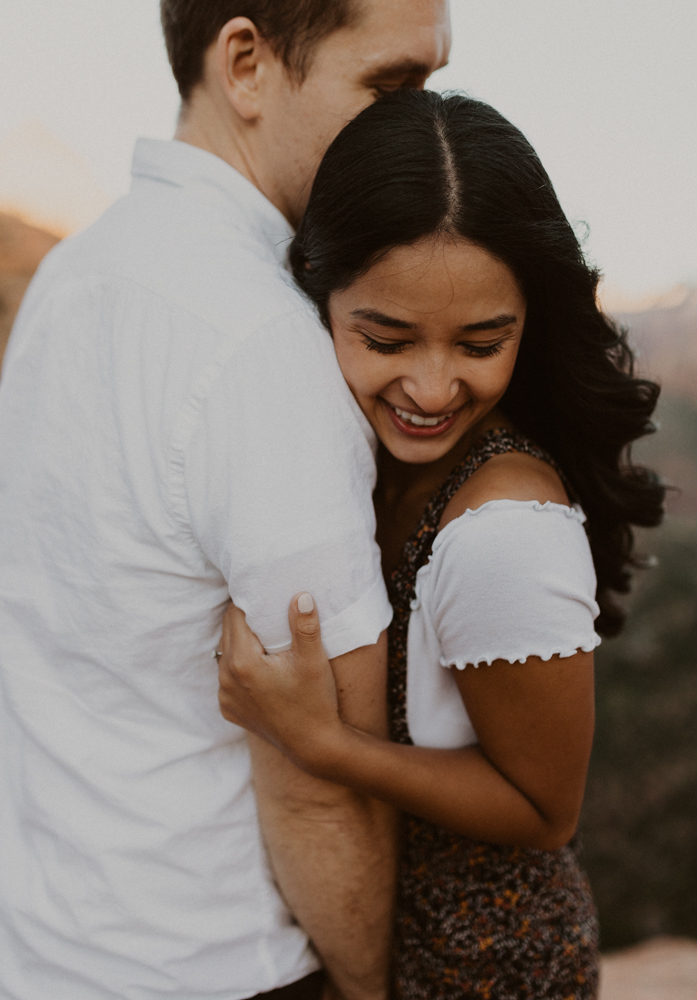 zion national park engagement photos